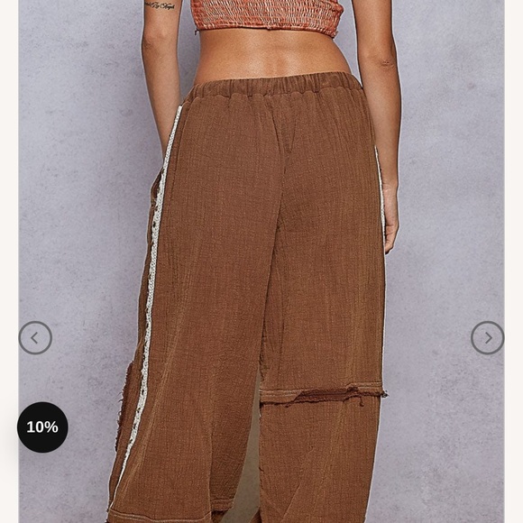 POL Clothing Double Gauze Jogger Pants With Studded Lace Trim
NWOT - Picture 3 of 11